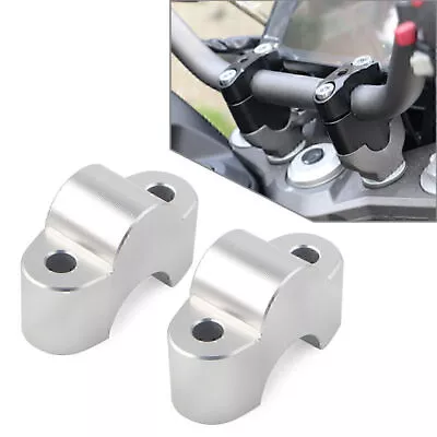 2 Pcs Silver HandleBar Riser Adapter Risers For Kawasaki Z900RS Z900 RS 2018-20 • $44.76