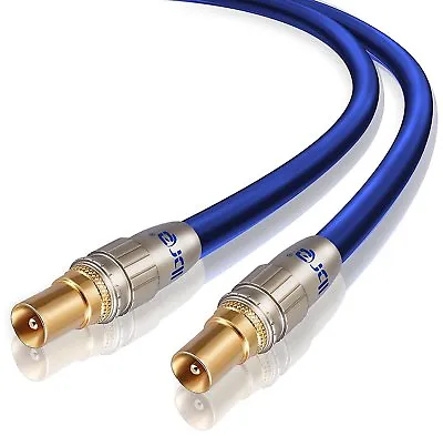 Coaxial Aerial Cable Digital HDTV Male To Male UHF RF FlyLead DVB Radio 0.5-20M  • £5.75