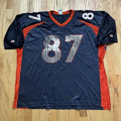 Men's Vintage 90's Champion Denver Broncos Ed Mccaffrey Home Navy Blue Jersey 52 • $28