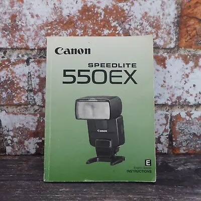 Canon Speedlite 550EX Flashgun Original Instruction Manual • £5.99