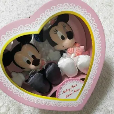 Disney Mickey Minnie Wedding Doll Welcome Doll Plush Set Of 2 Bride Groom Japan • $88