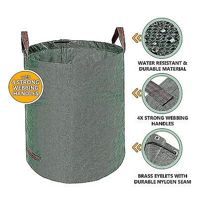 Garden Waste Bag Sacks Reusable Heavy Duty Gardening Bags EPISENT  • £9.49