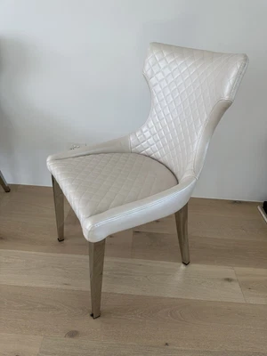 $250 • Buy Louise Pearl White Vegan Leather Dining Chair -8 Available