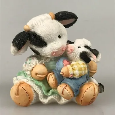 Marys Moo Moos Easter Eggspession Of Love Mom Baby Kiss Figurine Enesco Retired • $16.99