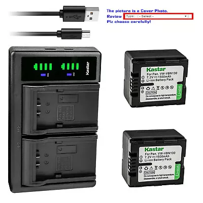 Kastar Battery LTD2 USB Charger For Panasonic VW-VBN130 & HDC-TM900GK Camera • $9.99