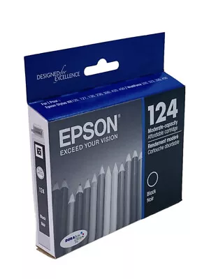 Epson 124 (T124120-S) Black Ink Cartridge • $9.99