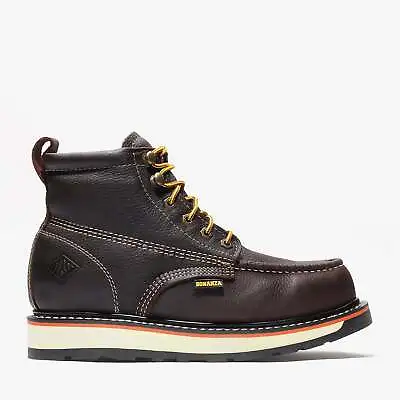 New Men's Work Boots Chestnut 6  Moc Toe Leather WP BONANZA 612 Size 6-13 (D M) • $139.95