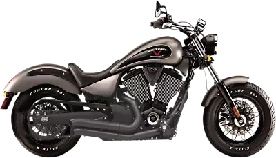 Bassani Pro Street Black Exhaust 06-15 Victory Kingpin Vegas Gunner Judge • $879.95