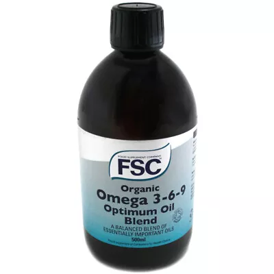 FSC Organic Omega 3-6-9 Optimum Oil Blend Liquid 500ml Suitable For Vegans • £14.10