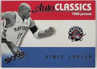 03-04 Skybox Autographics Autoclassics Vince Carter Insert (Toronto Raptors) • $4
