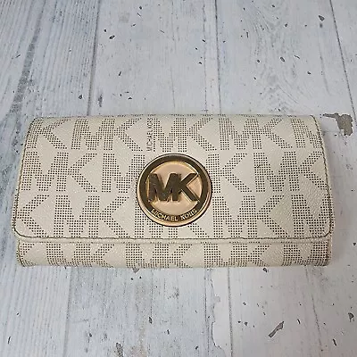 Michael Kors Wallet Carryall Fulton Flap Continental Signature MK Organizer • $38.99