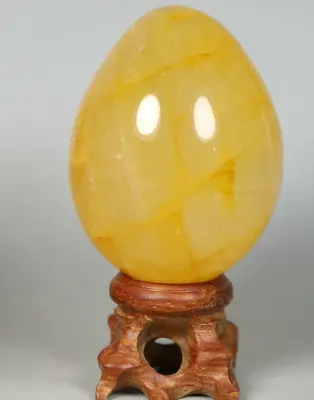 NATURAL Yellow PHANTOM MULTI-INCLUSIONS Rainbow CRYSTAL Polishing Sphere Egg • $15.99