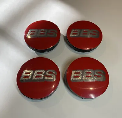 BBS Wheel Centre Caps Red & Silver 56mm X4 Cap • $34