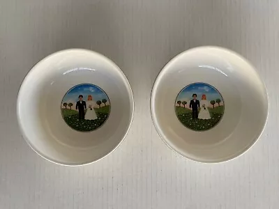 2 Villeroy & Boch Design Naif Wedding Bride And Groom Soup/cereal Bowls • $99