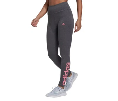 $40 • Buy Adidas Women's Linear Tights Dark Grey Heather /Rose Tone Size L - AU Stock