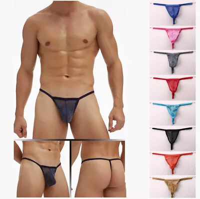 Sexy Men's Backless Thong Jockstrap Briefs G-string Thong Bugle Pouch Underwear • $5.99