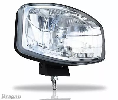 Spot Lights + LEDs For Volvo Scania DAF MAN Truck 24v Jumbo Oval BLACK Fog Lamp • $138.30