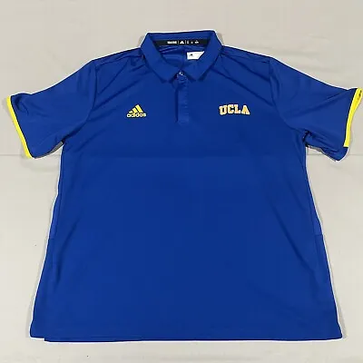 Adidas UCLA Shirt Mens 3XL XXXL Blue Polo Bruins Coach Climalite Golf • $25