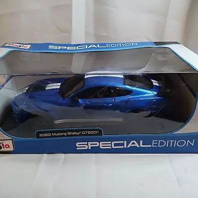 Maisto Special Edition 2020 Mustang Shelby GT500 (Blue) - Model Car Diecast • $32