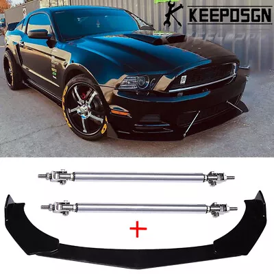 For Ford Mustang GT Shelby Front Bumper Lip Splitter Chin Spoiler + Strut Rods • $65.85