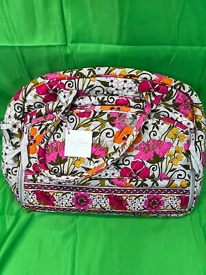 Vera Bradley Metropolitan Tea Garden Cotton Laptop Crossbody Bag Tote Purse • $9.99