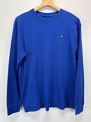 South Pole Shirt Mens Sz Medium Blue Long Sleeve Waffle Knit Thermal • $22