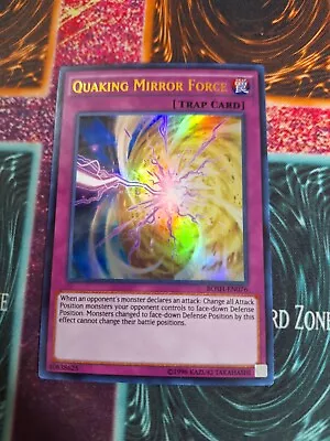 Yu-Gi-Oh! TCG Quaking Mirror Force BOSH-EN076 Ultra Rare Unlimited Near Mint • $7.50