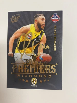 $12.99 • Buy Signed 2017 Richmond Premership Card Shane Edwards Signed Gold Pen Looks Awesome