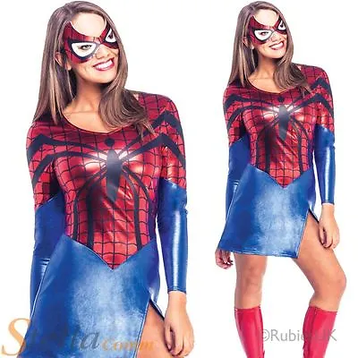 £30.49 • Buy Ladies Spidergirl Costume Spiderman Superhero Fancy Dress Adult Womens Outfit