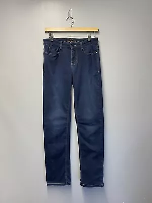 £28 • Buy Womens Dream Jeans By Mac Blue Stretch Denim Straight Leg Size 34 , 30W