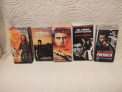 Mel Gibson 5 VHS Lot Leathal Weapon Braveheart Mad Max Road Warrior Payback • $7