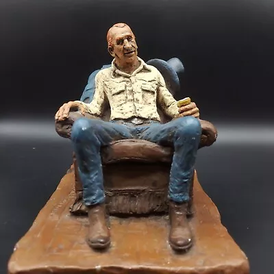 1973 Michael Garman Cowboy  Chairman Of The Range  Statue Sculpture Signed • $50.90