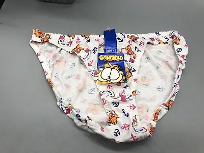 Vintage Garfield Nautical Novelty Brief Bikini Panties Sz 7 NOS • $29.99