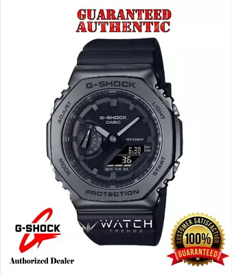 Casio G-Shock GM2100BB-1A Black Stainless Steel IP Bezel Black Band Watch • $220