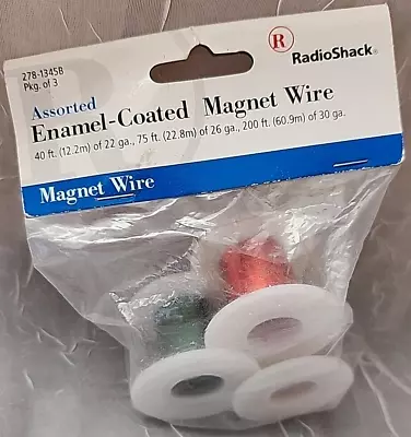 Radio Shack Enamel Coated Magnet Wire 278-1345 - 3 Spools: 22 26 30 AWG • $17