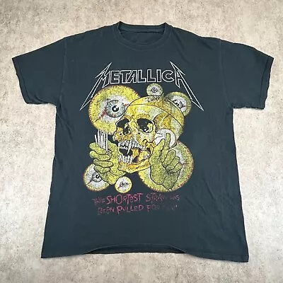 Metallica T-Shirt Mens L Black Short Sleeve Band Skull Rock Concert Bravado • $17.87