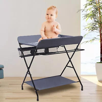 Folding Baby Changing Unit Table Station Changer Bed Storage Nursery Care Table • £47