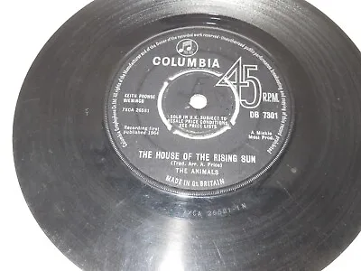 £2.50 • Buy The Animals The House Of The Rising Sun 1964 Columbia Records Use