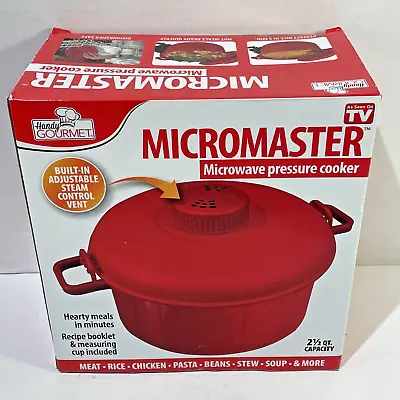 Micromaster Microwave Pressure Cooker As Seen On TV Handy Gourmet Recipe Booklet • $19.95