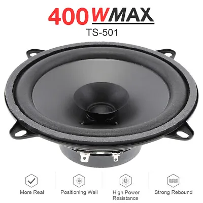 1pc 5  Car Audio Stereo Coaxial Speaker 400W 4Ω Full Range Frequency Loudspeaker • $13.28