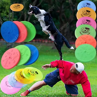 Silicon Frisbee Training Toy Throwing Dog Disc Fetch Teeth Fun Frisbee Rubber • £3.39