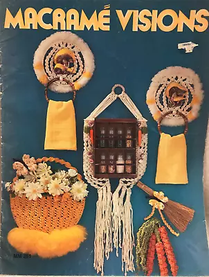 Macrame Visions Decorator Patterns Towel Wall Plant Hanging Children Pieces 1979 • $7