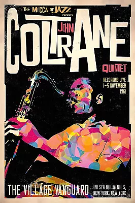 Art Print Poster John Coltrane Vintage Jazz Concert Poster Artist • $19