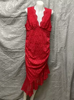$20 • Buy Asos Short Sleeve Long Lace Formal Dress Lined Ladies Size 14