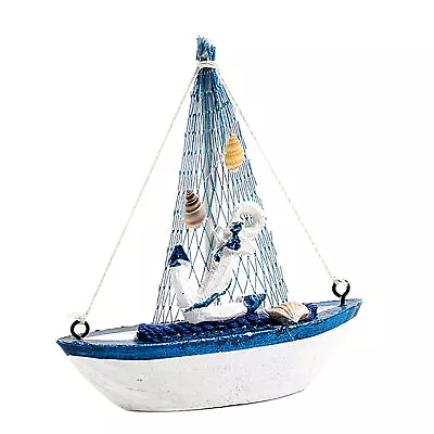 Model Ship Mini Vintage Wooden Sailing Boat Home Decor Lightweight • $7.95
