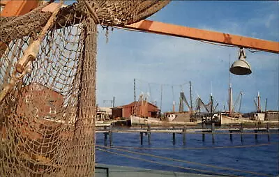 Mississippi Gulf Coast Fishing Boats Harbor Nets Unused Vintage Postcard • $3.92