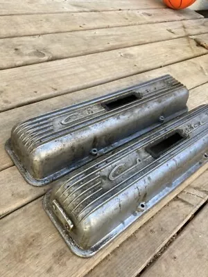 Vintage Corvette SB Aluminum Valve Covers. Wall Hanger Condition. • $25