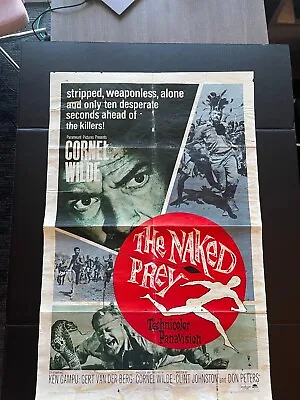 They Naked Prey (1965) - Original One Sheet Movie Poster 27 X 41 • $12.21