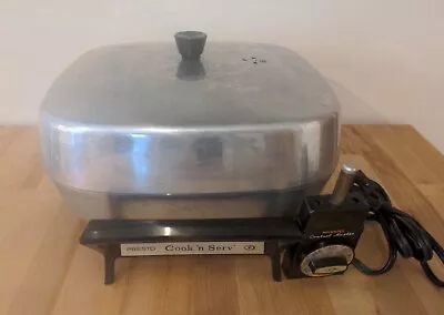 Vintage 1960's Presto Cook 'n Serv Fry Pan  Model KC17-A 115v A.C. 1350 WATTS • $22