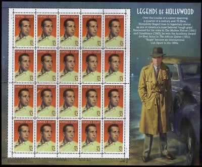 20 Mint HUMPHREY BOGART STAMPS Casablanca Maltese Falcon African Queen Big Sleep • $14.63